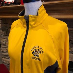 UNDER ARMOUR Ladies Yellow & Gray ‘Wichita State Shockers’ Lightweight Qtr Zip L